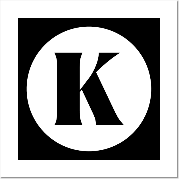 K (Letter Initial Monogram) Wall Art by n23tees